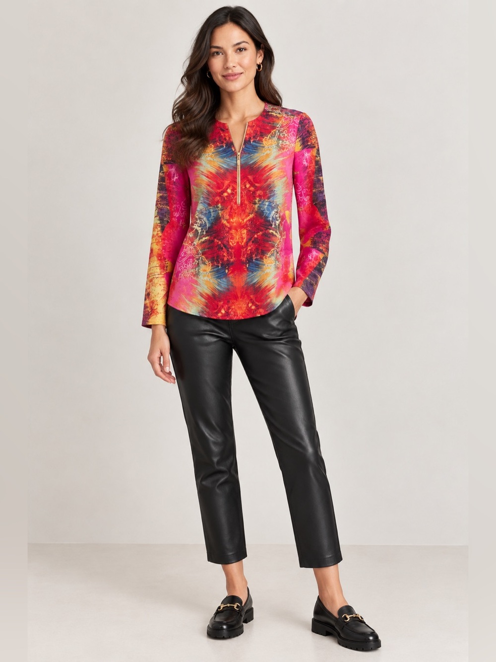 Joseph Ribkoff Vibrant Multicolor Long-Sleeve Blouse
